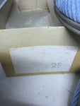 Pantoffeln Hausschuhe Gr.37,5 hellblau Kord DDR neu im Karton Uta Schuhe